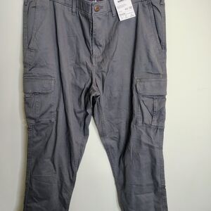 SONOMA CARGO PANTS SLACKS Khaki Grey Flexwear Big & Tall  Sz 44x30